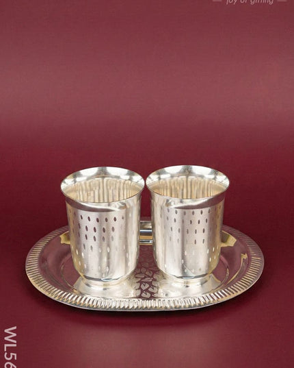 Tray with Set of 2 Glass - WL5695 - EPNS Gifts