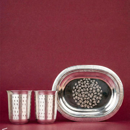 Tray with Set of 2 Glass - WL5695 - EPNS Gifts
