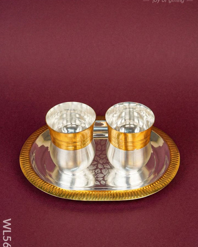 Tray with Set of 2 Glass - WL5698 - EPNS Gifts