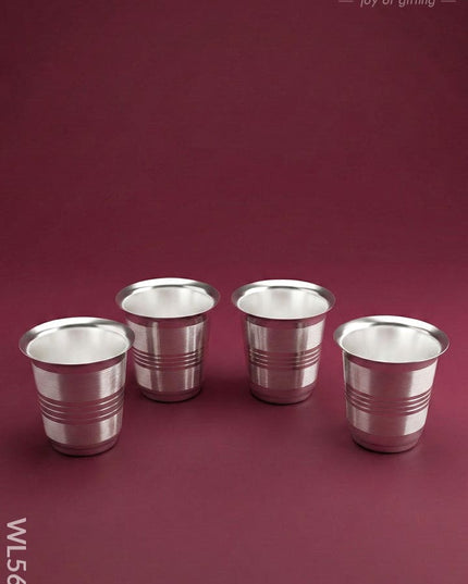 Tray with Set of 4 Glass - WL5692 - EPNS Gifts