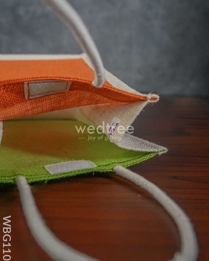 India Flag Colour Jute Bag - Wbg1107 Bags