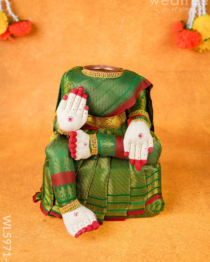 Varamahalakshmi Doll - 9 inch - Green - WL5971-1 - Dolls