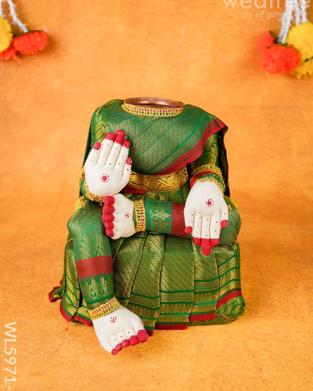 Varamahalakshmi Doll - 9 inch - Green - WL5971-1 - Dolls
