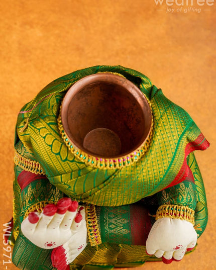 Varamahalakshmi Doll - 9 inch - Green - WL5971-1 - Dolls