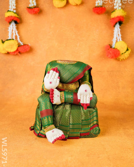 Varamahalakshmi Doll - 9 inch - Green - WL5971-1 - Dolls
