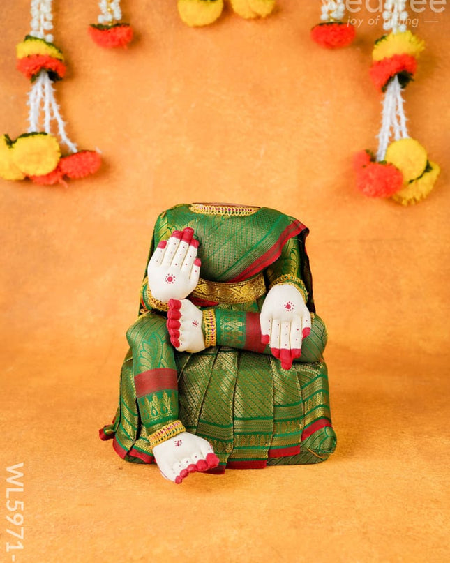 Varamahalakshmi Doll - 9 inch - Green - WL5971-1 - Dolls