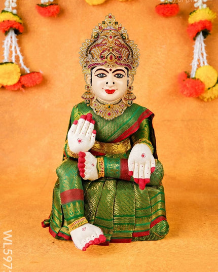 Varamahalakshmi Doll - 9 inch - Green - WL5971-1 - Dolls