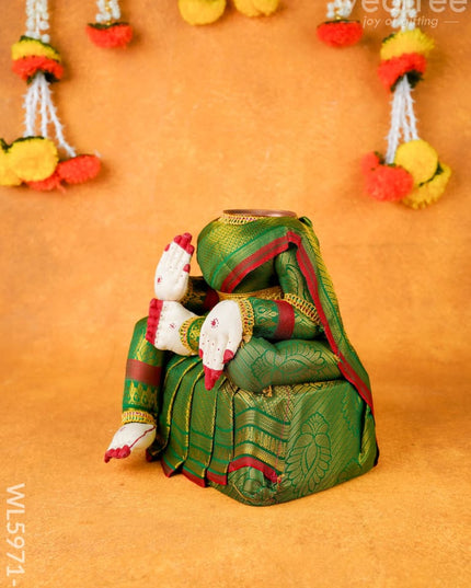 Varamahalakshmi Doll - 9 inch - Green - WL5971-1 - Dolls