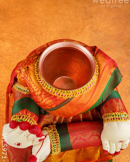 Varamahalakshmi Doll - 9 inch - Red - WL5971-2 - Dolls