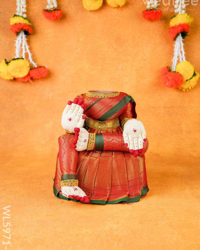 Varamahalakshmi Doll - 9 inch - Red - WL5971-2 - Dolls