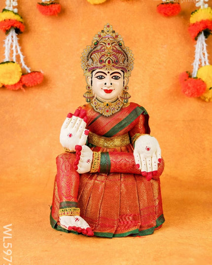 Varamahalakshmi Doll - 9 inch - Red - WL5971-2 - Dolls