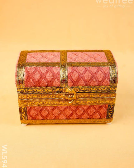 Velvet Dry Fruit Box with 2 Jar - WL5947 - Dry Fruit Box