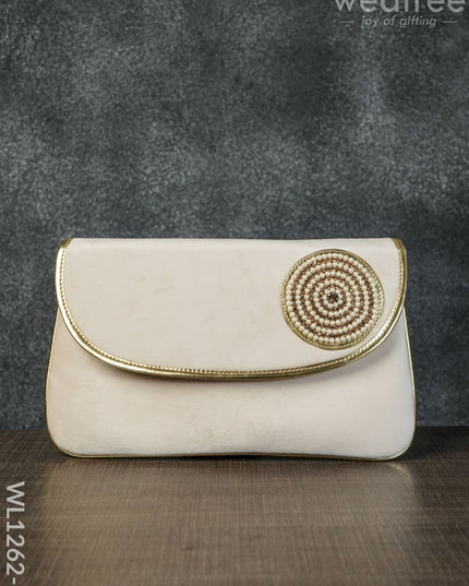 Velvet Envelope Clutch With Beads - Wl1262 Peach Clutches And Purses