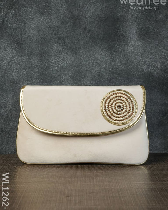 Velvet Envelope Clutch With Beads - Wl1262 Peach Clutches And Purses