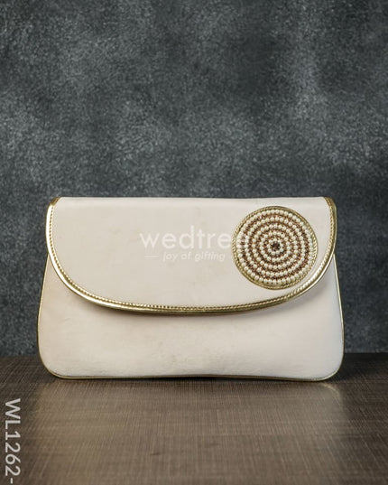 Velvet Envelope Clutch With Beads - Wl1262 Peach Clutches And Purses