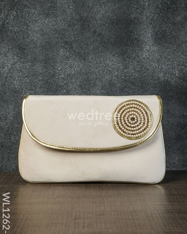 Velvet Envelope Clutch With Beads - Wl1262 Peach Clutches And Purses