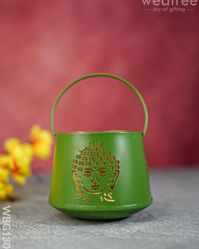 Votive With Buddha Design - Wbg1306 Diyas & Candle Holders