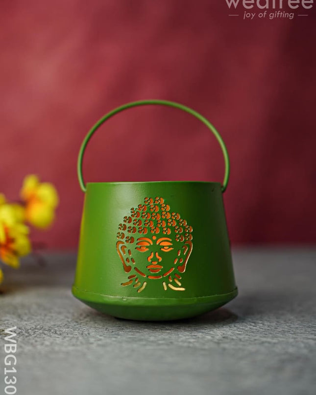 Votive With Buddha Design - Wbg1306 Diyas & Candle Holders