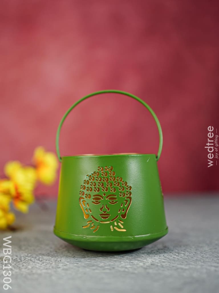 Votive With Buddha Design - Wbg1306 Diyas & Candle Holders