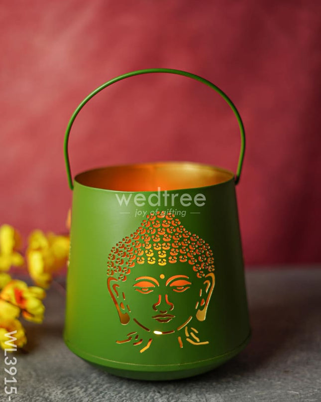 Votive With Buddha Design - Wl3915 Large Candles & Votives