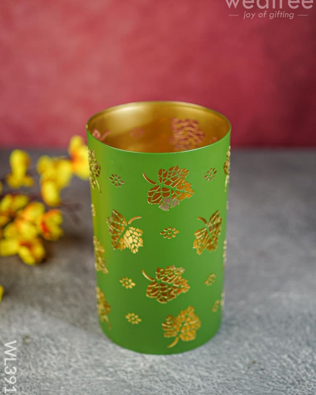 Votive With Leaf Design - Wl3913 Candles & Votives
