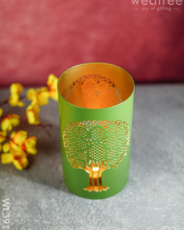 Votive With Tree Design - Wl3914 Candles & Votives