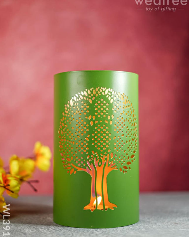 Votive With Tree Design - Wl3914 Candles & Votives