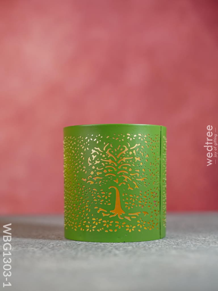 Votive With Tree Engraving - Wbg1303 Diyas & Candle Holders