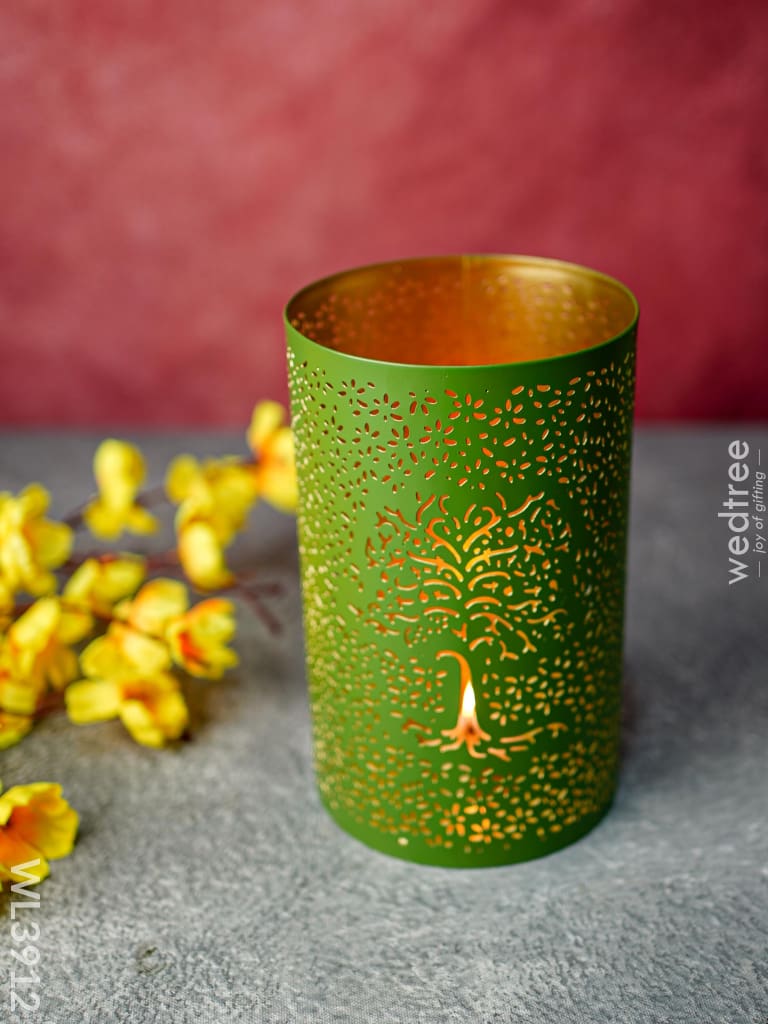 Votive With Tree Engraving - Wl3912 Candles & Votives