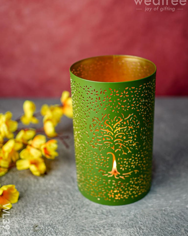 Votive With Tree Engraving - Wl3912 Candles & Votives