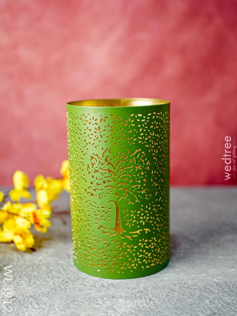 Votive With Tree Engraving - Wl3912 Candles & Votives