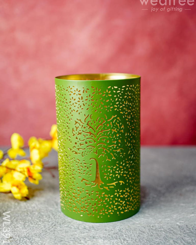 Votive With Tree Engraving - Wl3912 Candles & Votives