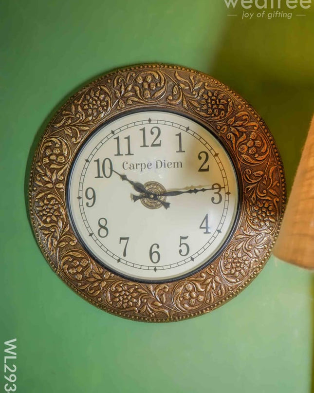 Wall Clock Floral Design - 18 Inch Wl2934 Clocks
