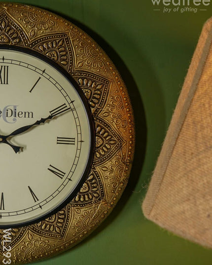 Wall Clock With Floral Design (18 Inch) - Wl2936 Clocks