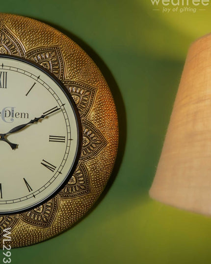 Wall Clock With Floral Design (18 Inch) - Wl2936 Clocks