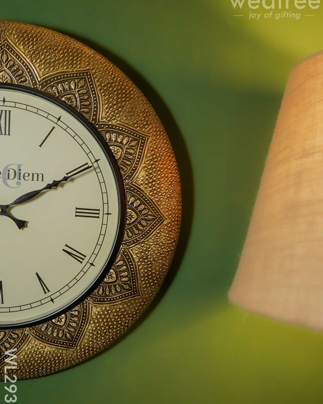 Wall Clock With Floral Design (18 Inch) - Wl2936 Clocks