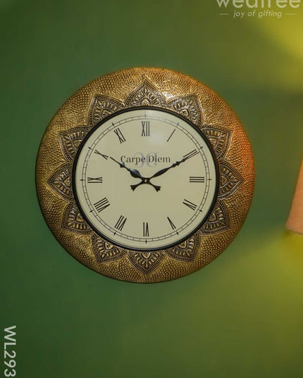 Wall Clock With Floral Design (18 Inch) - Wl2936 1 Clocks