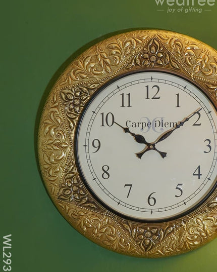 Wall Clock with Floral Design (18 inch) - WL2936 - Wall Clocks