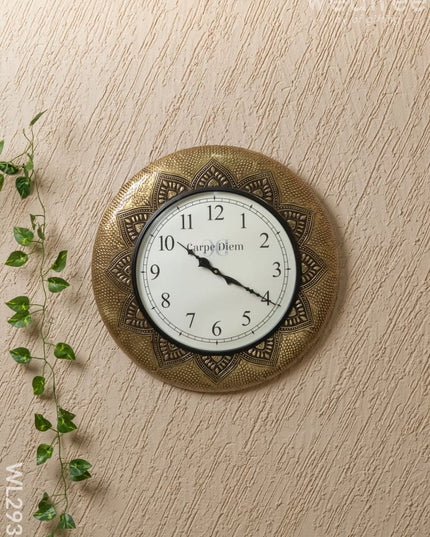 Wall Clock with Floral Design (18 inch) - WL2936 - Wall Clocks