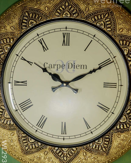 Wall Clock With Floral Design (18 Inch) - Wl2936 Clocks