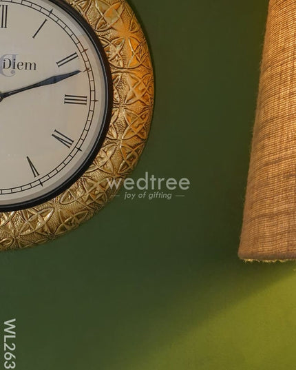 Wall Clock With Floral Embossing (12 Inch) - Wl2631 Clocks
