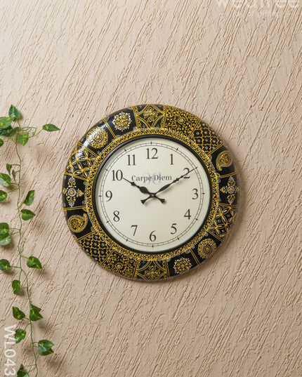Wall clocks - Hand painted Floral Design (18 inch) - WL0435 - Wall Clocks
