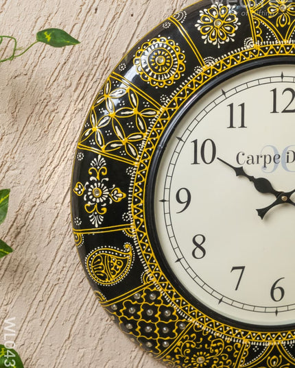 Wall clocks - Hand painted Floral Design (18 inch) - WL0435 - Wall Clocks