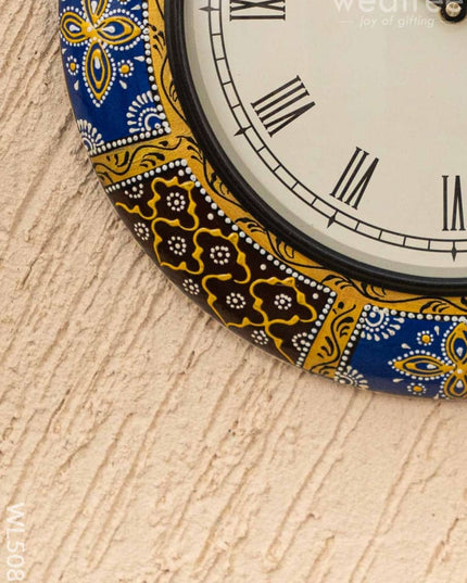 Wall Clocks - Painted with Floral Design - 12 inch - WL5082 Wall Clocks