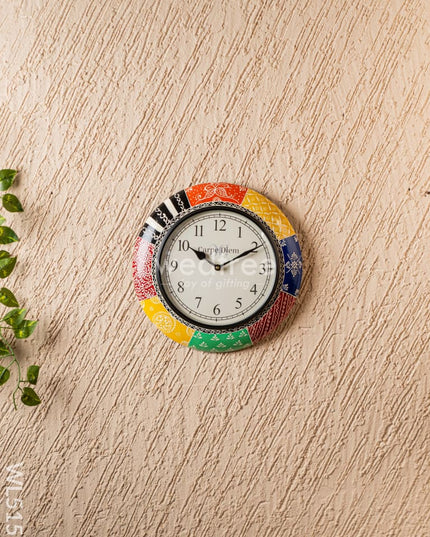 Wall Clocks - Painted with Floral Design - 12 inch - WL5157 Wall Clocks