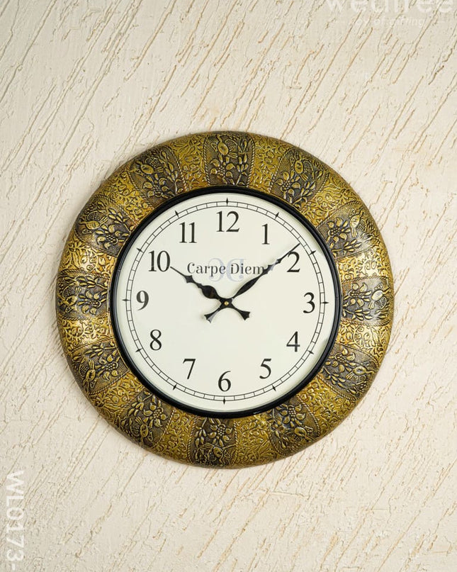 Wall clocks - Polished brass and Gold Coloured Design (18 inch) - WL0173 - Brass and Gold Coloured Design - Wall Clocks