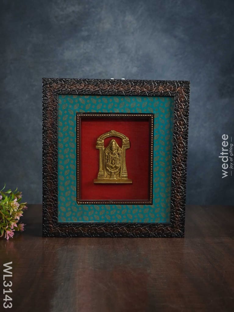Wall Hanging Frame: Brass Balaji Idol - Small Wl3143 Frames