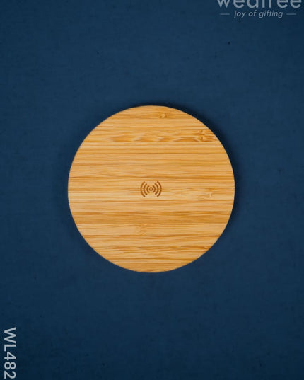 Wangari - Bamboo Wireless Charger with USB - 15W - Olive - WL4821 Electronics