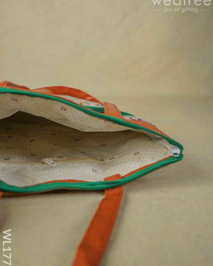 Warli Print Hand Bag - Wl1779 Regular Handbags