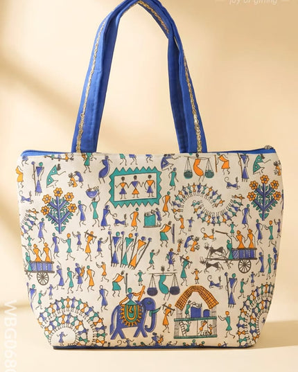 Warli Printed Handbags - WBG0680-1 - Hand Bags